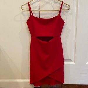 Elegant Red Sleeveless Mini Dress